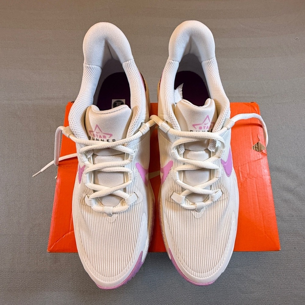 Nike Star Runner 4 NN GS Summit White Beyond Pink DX7615-103 Size 7Y 345
